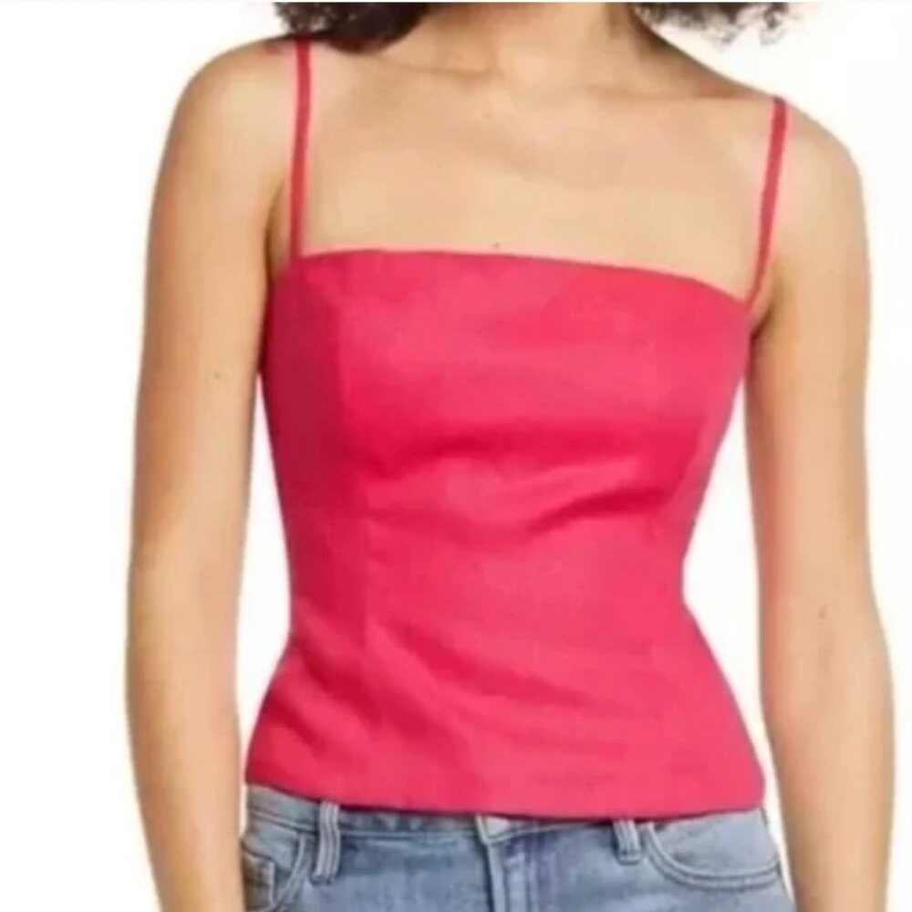 REFORMATION “Overland” Pink Tank Top Linen
